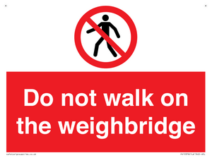 Do not walk on the weighbridge